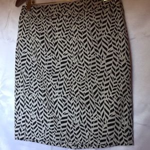 Black and beige pencil skirt